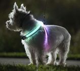 Nylon Flashing LED Dog Harness , Lighted Dog Harness With Rainproof Function