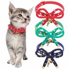 Christmas Adjustable Bow Tie Cat Collar Breakaway Bow Knot Design With Charming Fish Bone