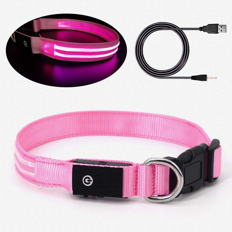 Safety Seen LED Dog Collar USB Rechargeable Multifuctional For Dogs Walking Training